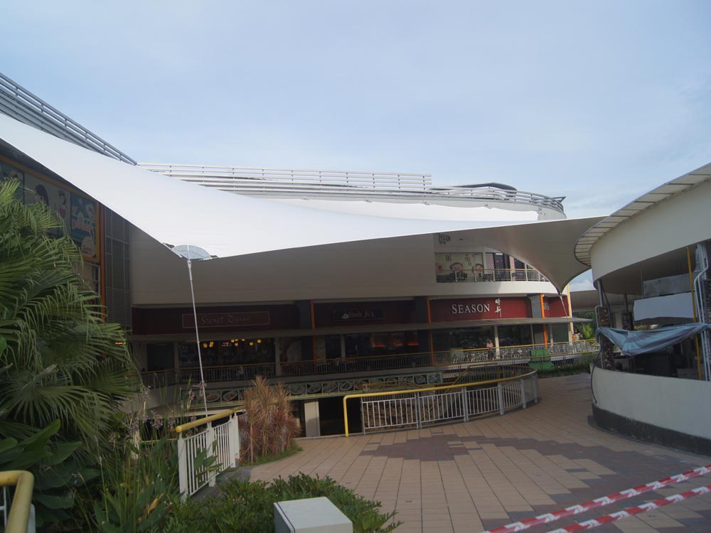 Translucent tensile membrane skylight at Sutera Mall, Skudai, Johor