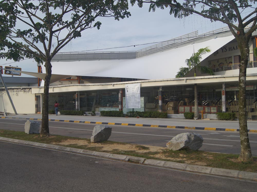 Tensile membrane structure stage at Sutera Mall, Skudai, Johor