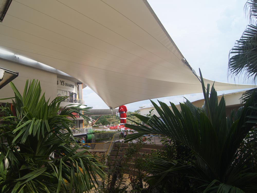 Translucent tensile membrane skylight at Sutera Mall, Skudai, Johor