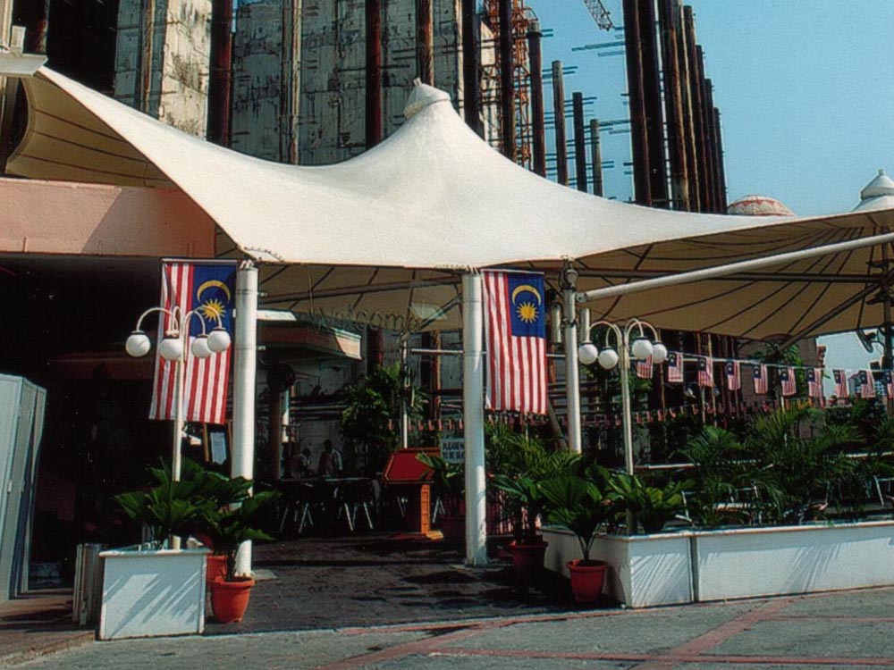 tensile membrane structure at Sunway Pyramid Shopping
