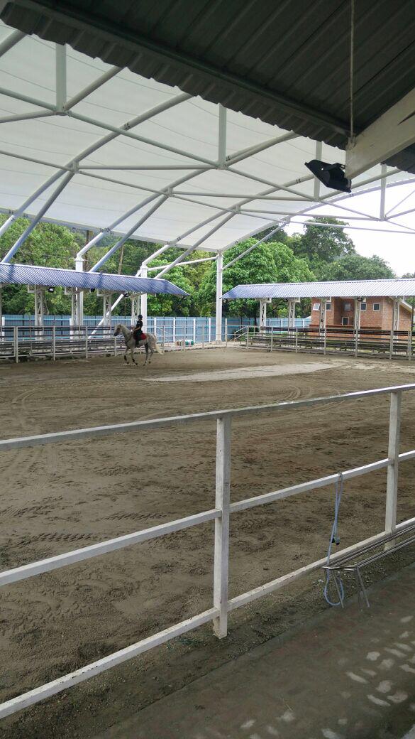 Tension fabric structure horse arena